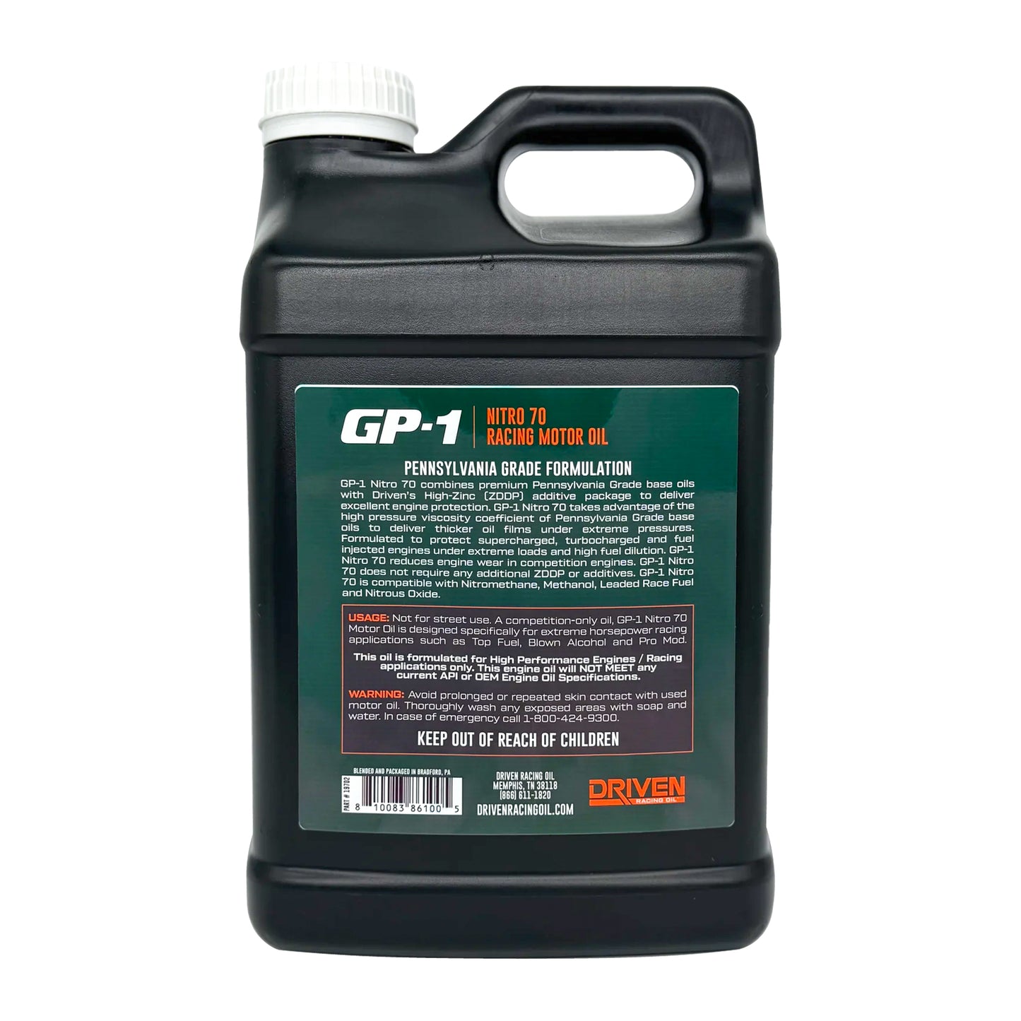 GP-1 Nitro 70 High Performance Racing Oil - 2.5 Gallon