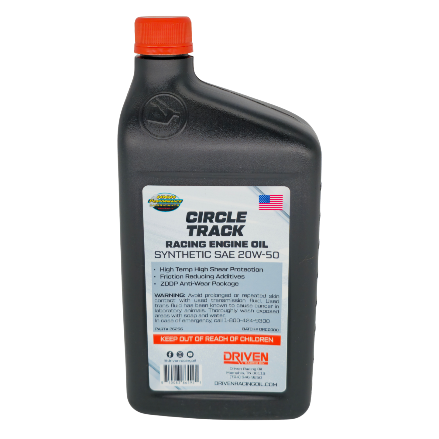 Circle Track Full Synthetic Racing Oil SAE 20W50