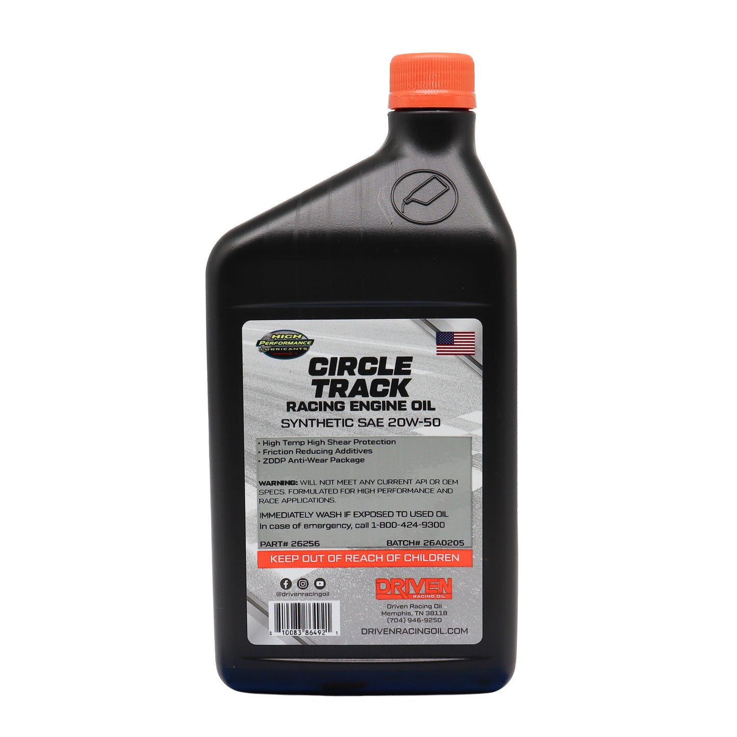 Circle Track Full Synthetic Racing Oil SAE 20W50