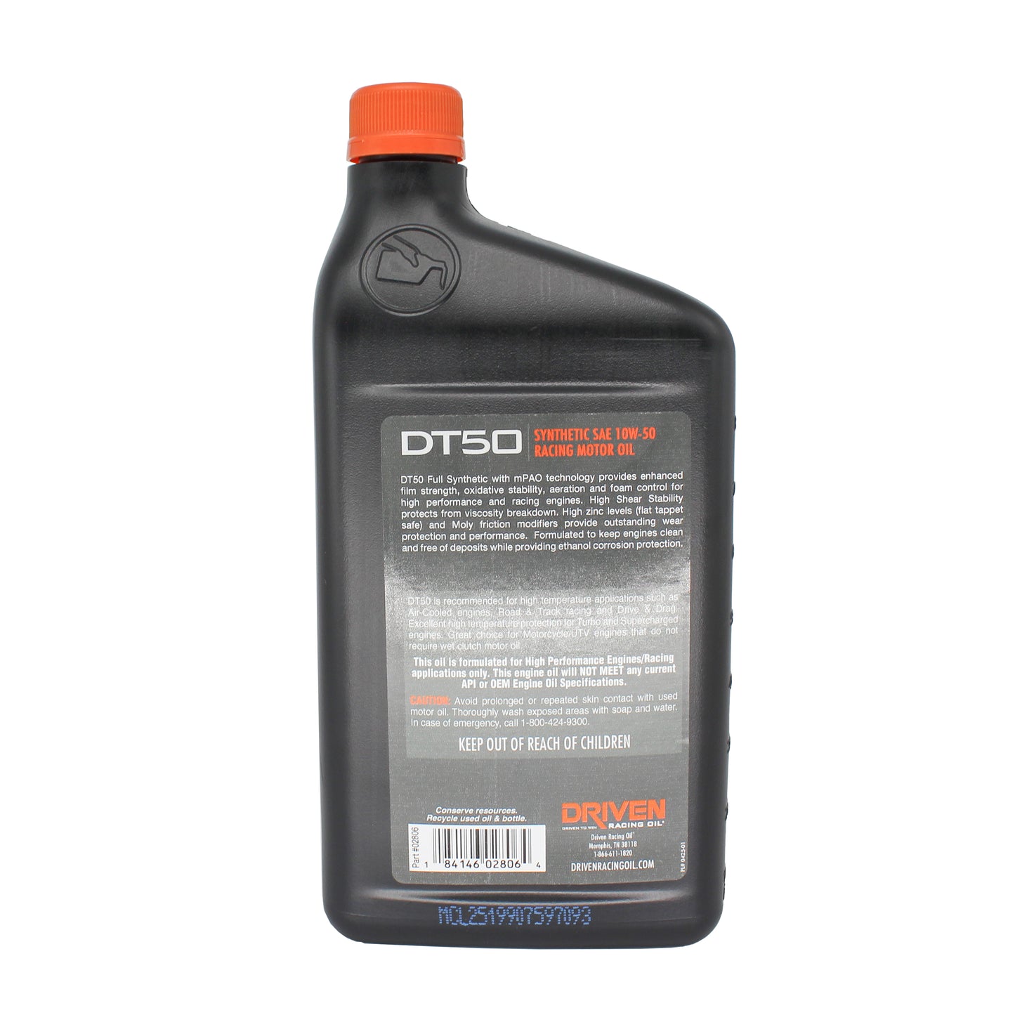 DT50 10W-50 Synthetic Street Performance Oil