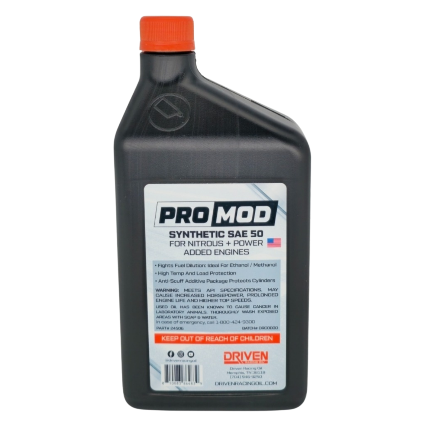 ProMod SAE 50 Full Synthetic Racing Only Motor Oil Quart
