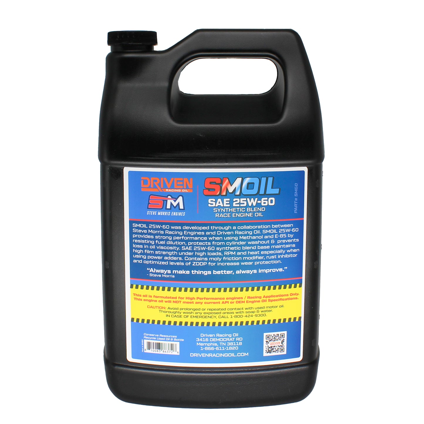 SMOIL SAE 25W-60 | Synthetic Blend Race Engine Oil 1 Gallon