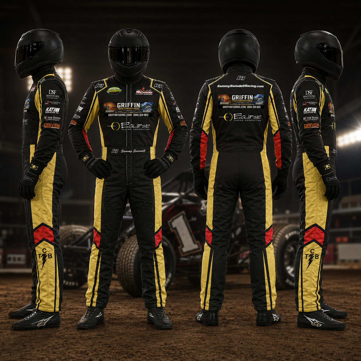 Sammy Swindell | Signed, Genuine Fire suit for Knoxville Nats 2026