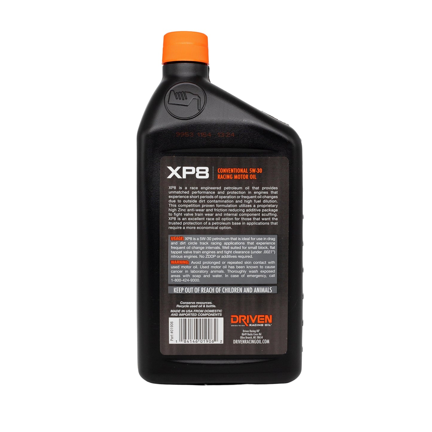 XP8 Conventional Racing Oil, 5W-30 Quart