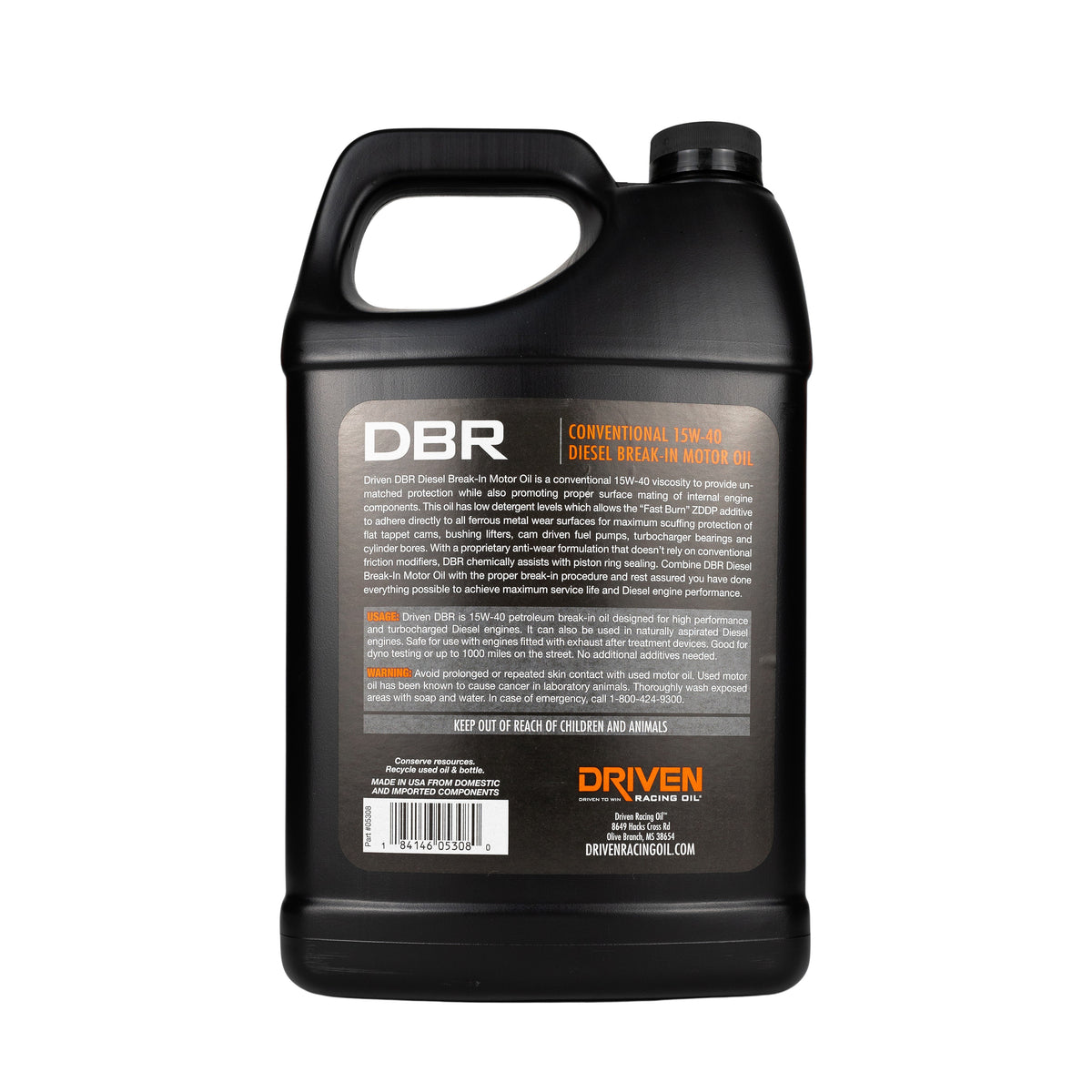 DBR 15W-40 Conventional Diesel Break-In Oil – Driven Racing Oil