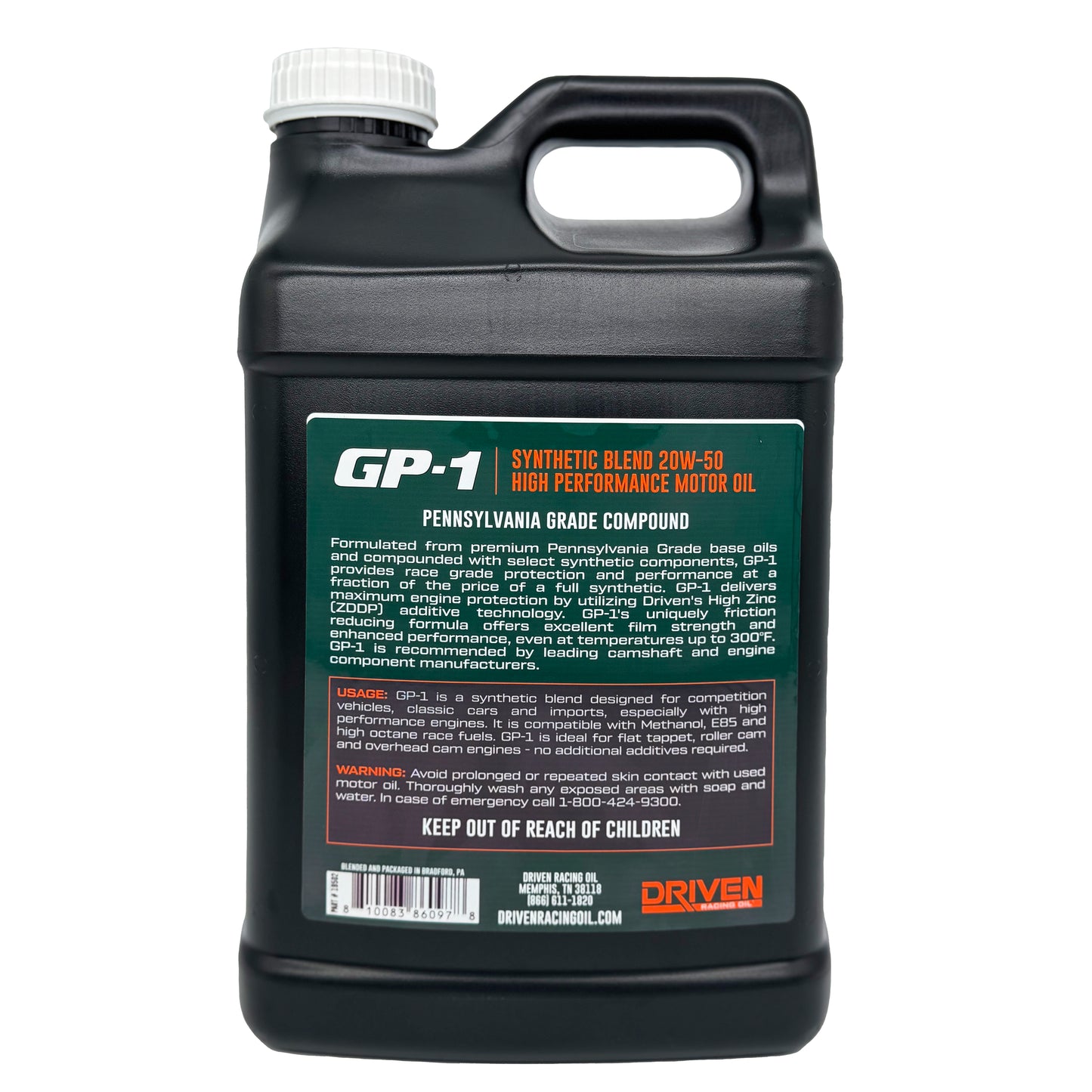 GP-1 Synthetic Blend 20W-50, 2.5 Gallon
