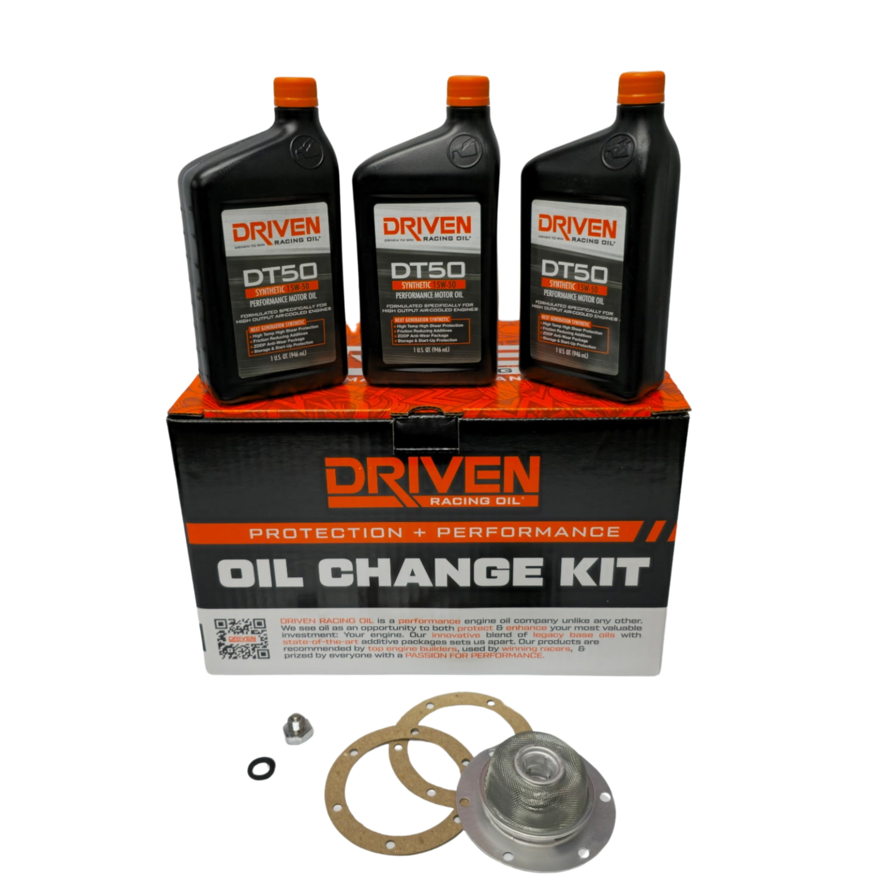 Driven / EMPI Air Cooled VW Oil Change Kit DT50 10W50 Synthetic 3 Quar