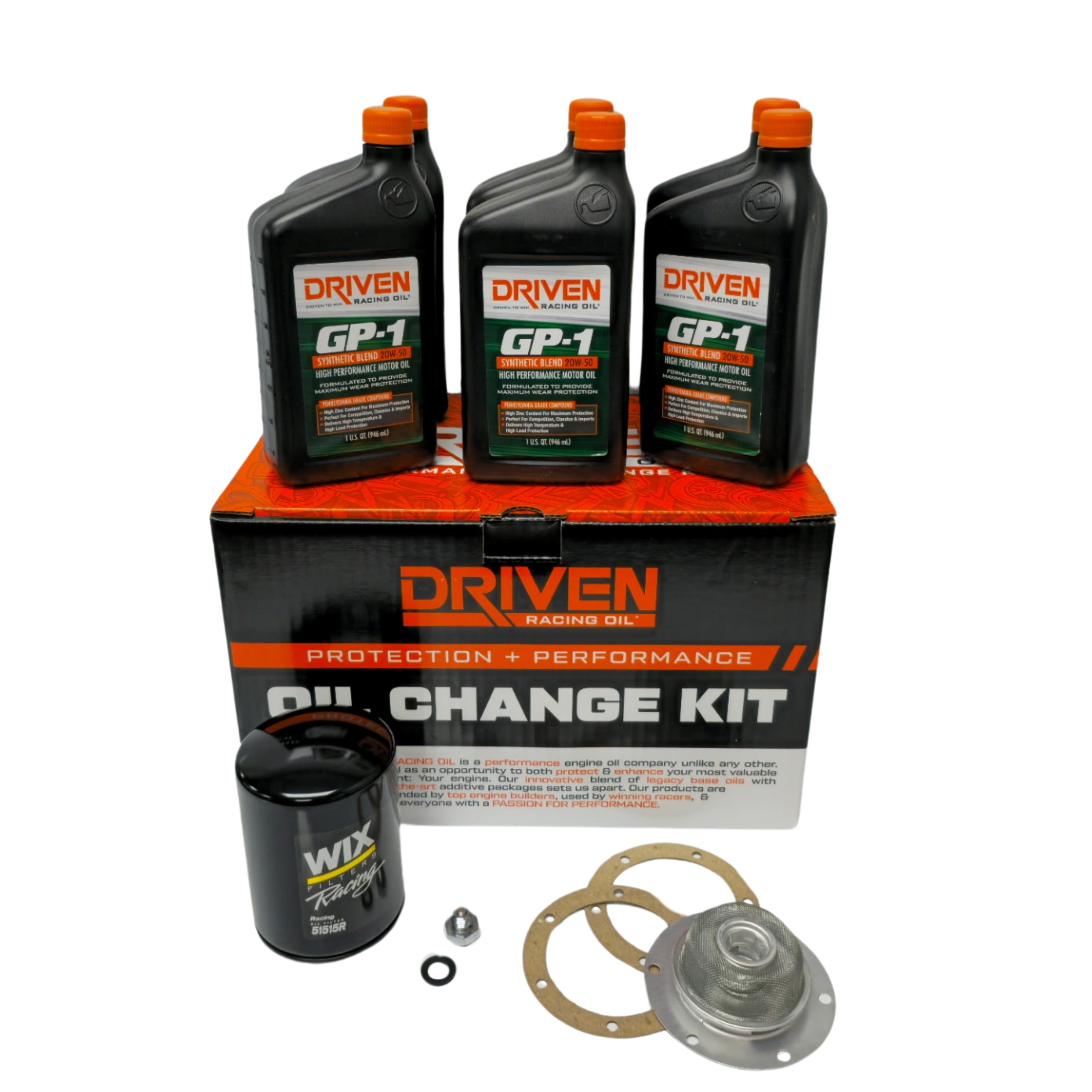 Driven / EMPI Air Cooled VW Oil Change Kit GP1 20W50 6 Quart WIX