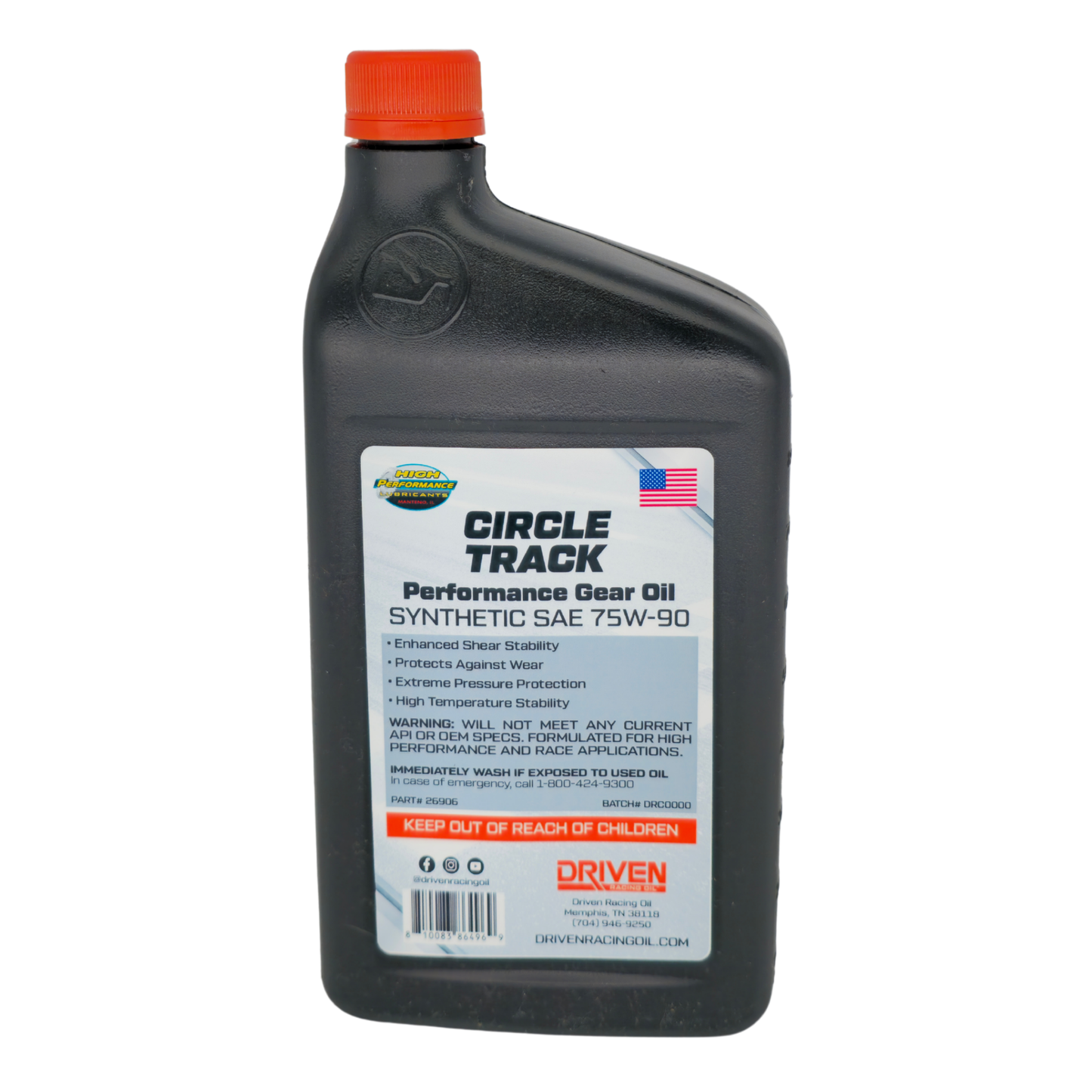 Circle Track Synthetic Gear Oil SAE 75w-90