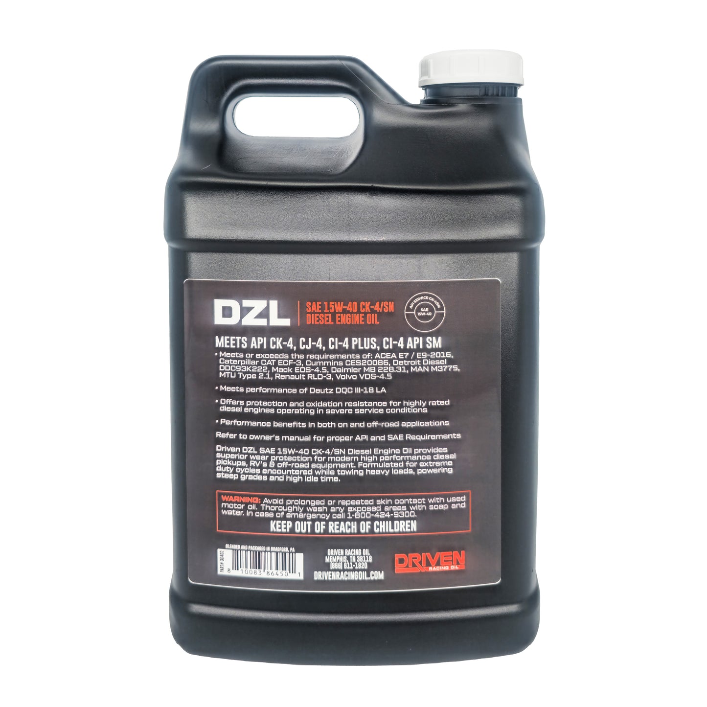 DZL Diesel Engine Oil 15W-40 CK Engine Oil 10 Quart Jug