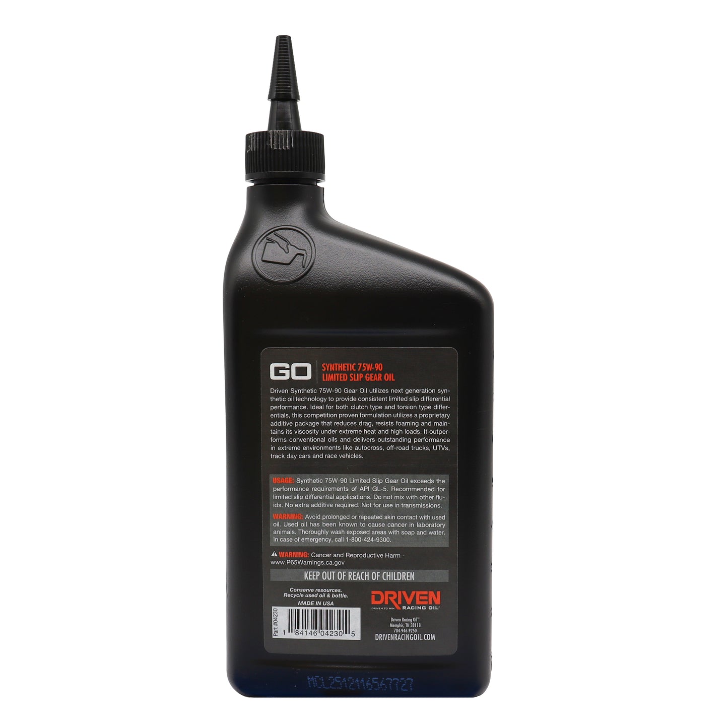 GO 75W-90 Limited Slip Gear Oil | Quart