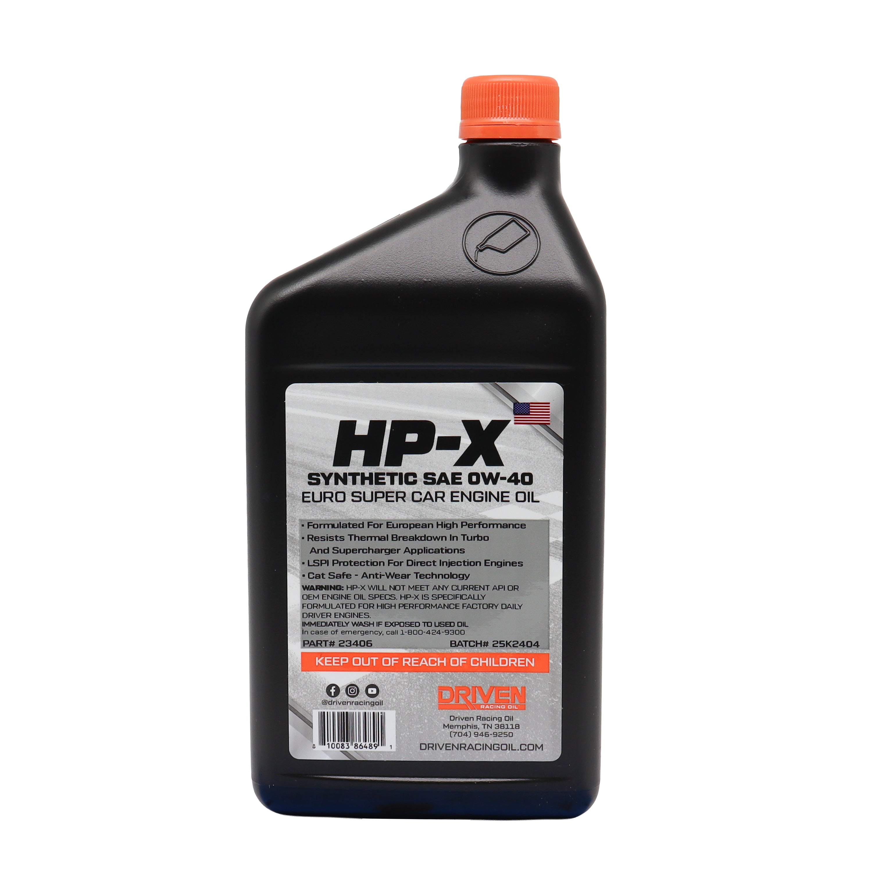 HP-X Euro SAE 0W-40 | Quart