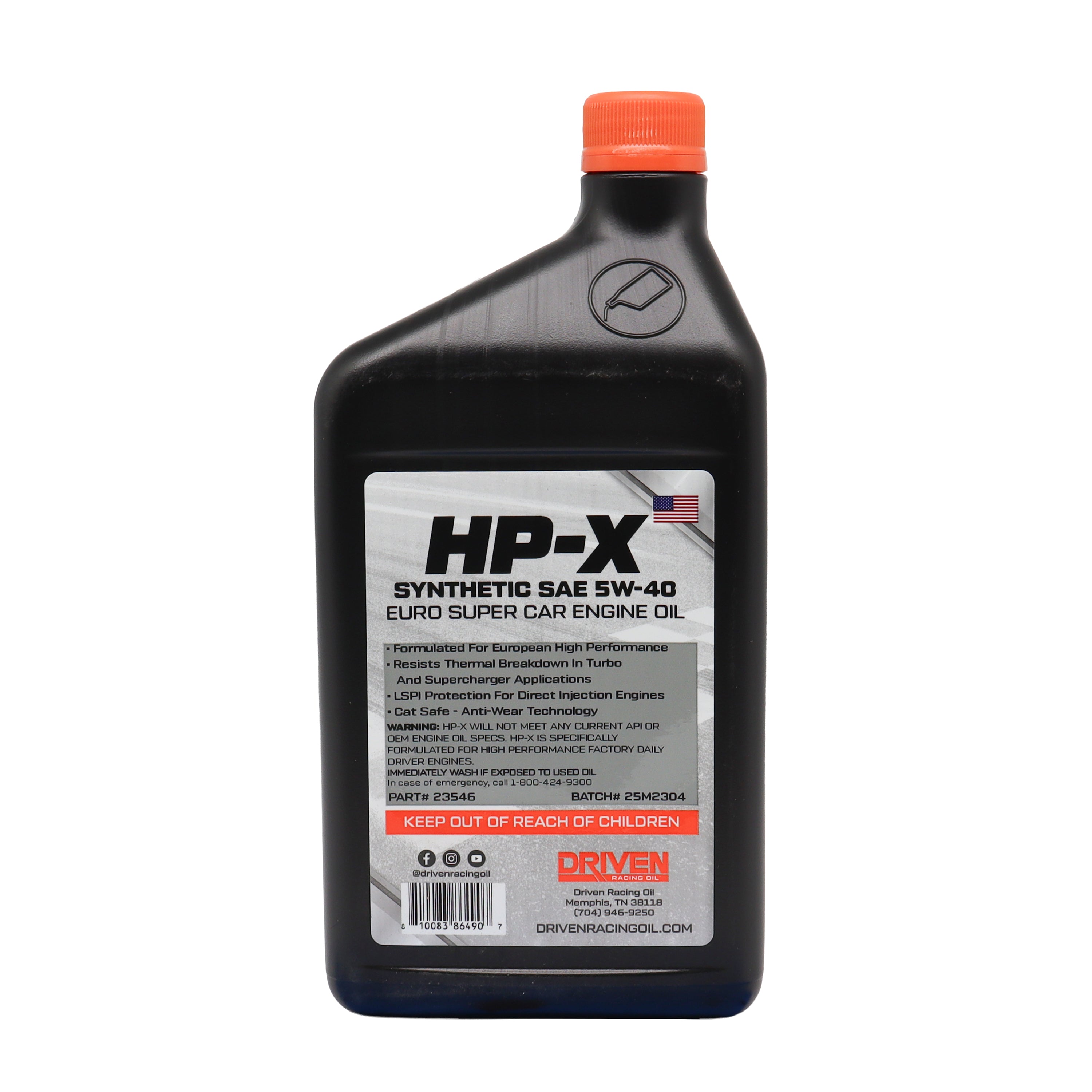 HP-X Euro SAE 5W-40 | Quart