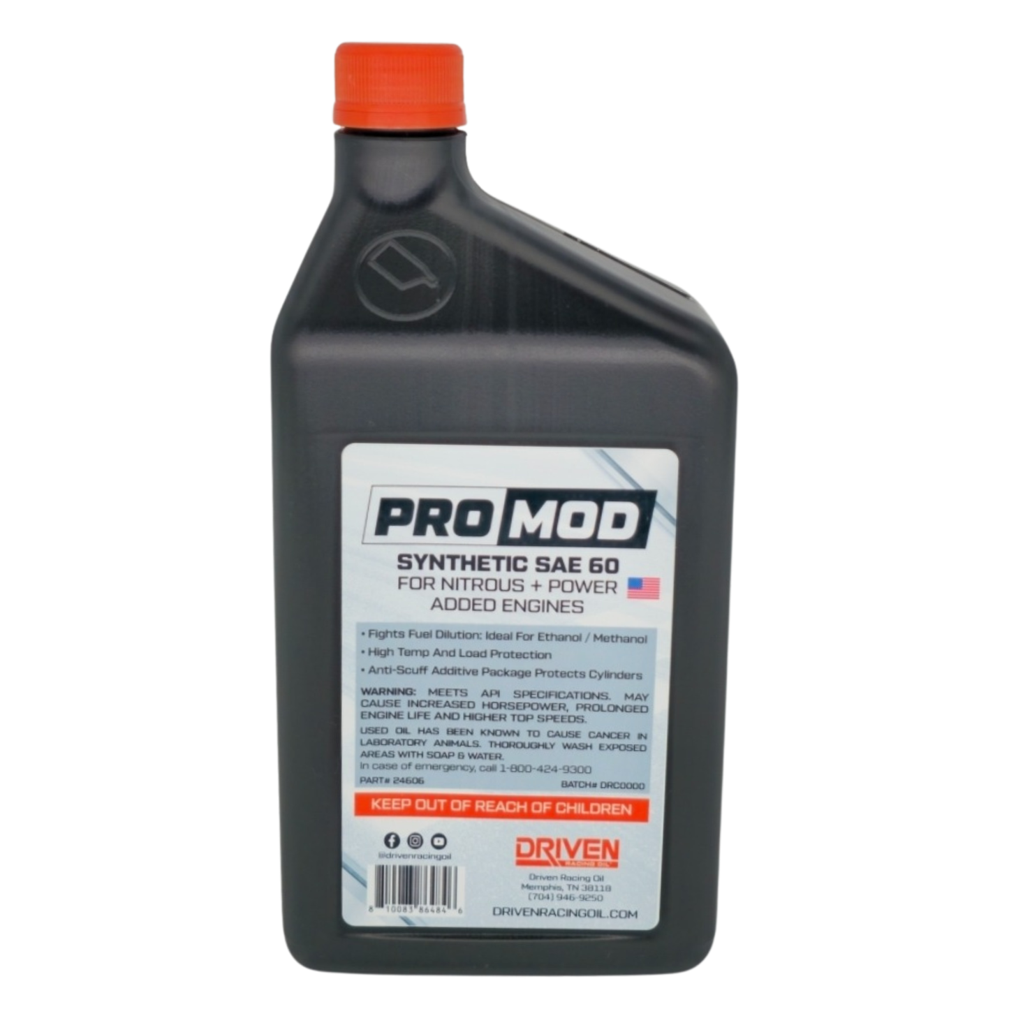 ProMod SAE 60 Full Synthetic Racing Only Motor Oil Quart