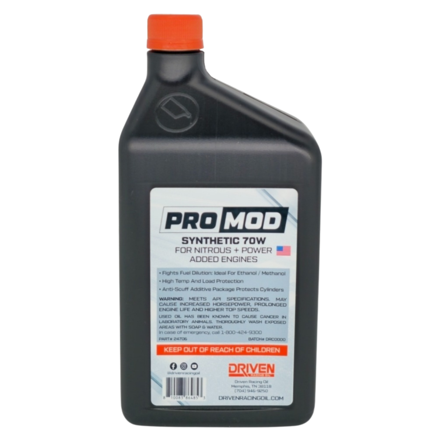 ProMod 70W Full Synthetic Racing Only Motor Oil Quart