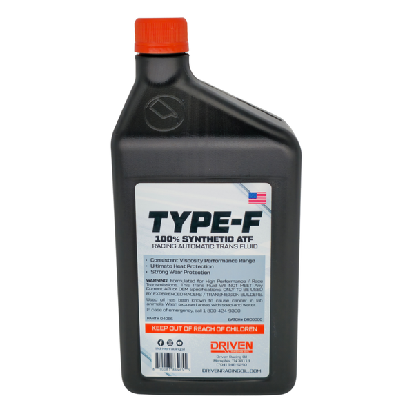 ATF Synthetic Type F Racing |Quart – Driven Racing Oil