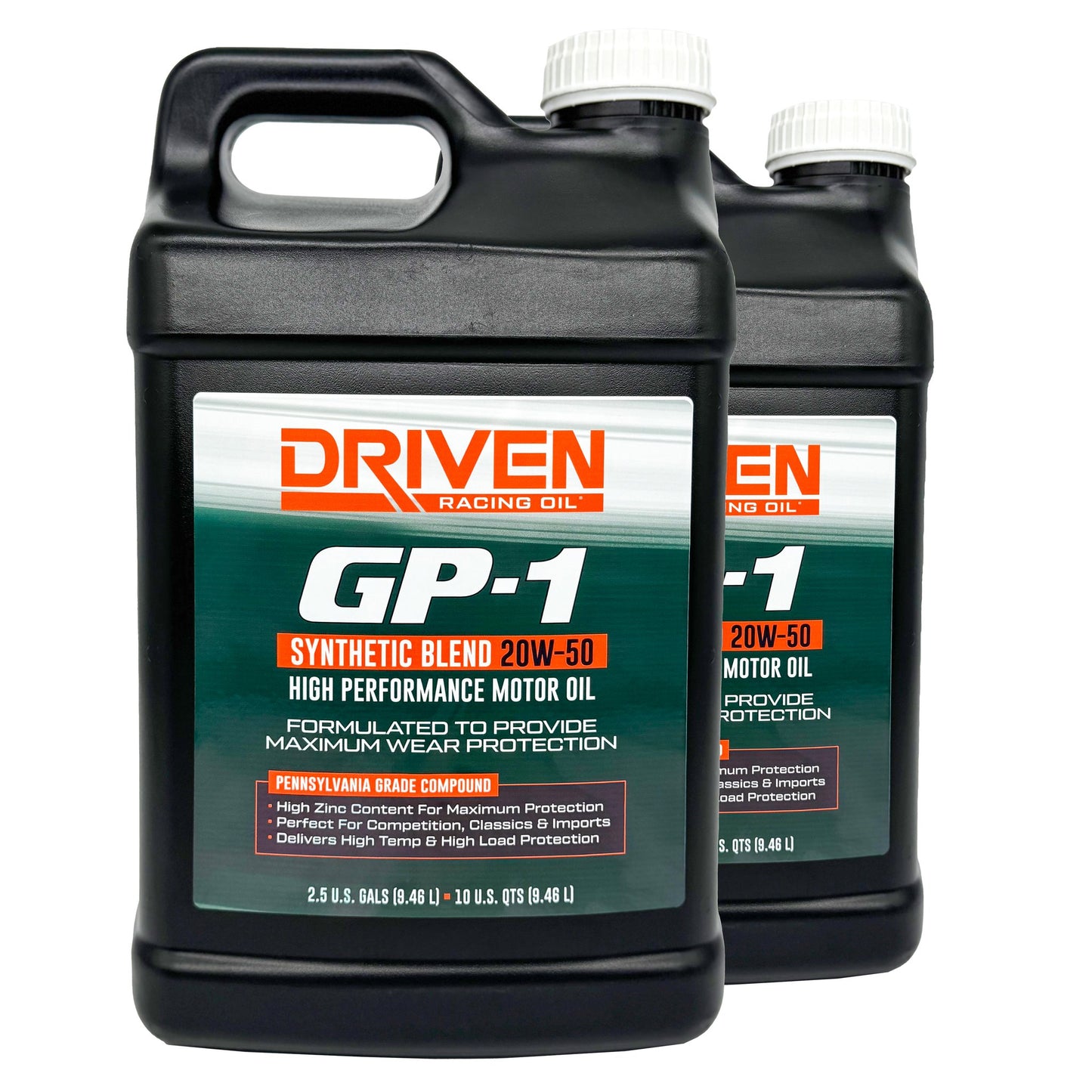 GP-1 Synthetic Blend 20W-50 | 2 Pack of 2.5 Gallon Jugs